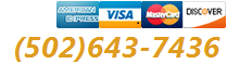 Major Credit Cards Accepted. Call us:1(502)643-7436